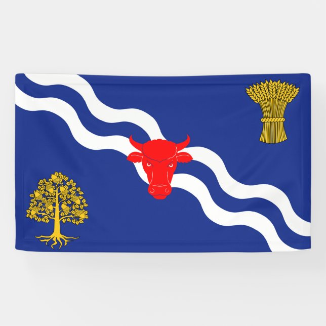 Oxfordshire flag oxford england province symbol banner (Horizontal)