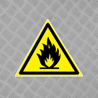 Oxidant Material Hazard Symbol Label