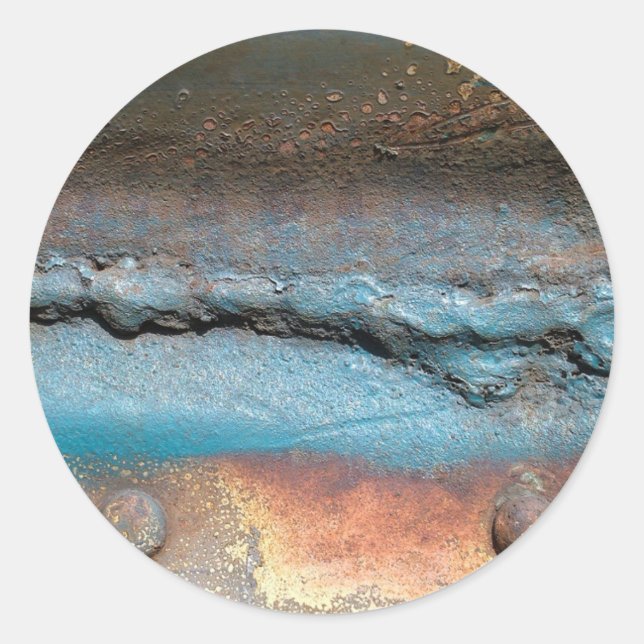 Oxidised Metal Classic Round Sticker (Front)