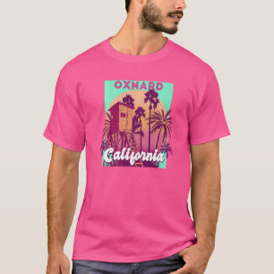 Oxnard California palm tree beach retro vintage T-Shirt