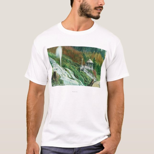 Oxone Falls and Spring ViewShasta Springs, CA T-Shirt (Front)