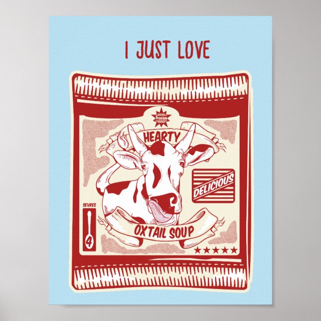 Oxtail soup pop art poster (Front)