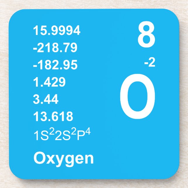 Oxygen Coasters (light on blue) (Front)
