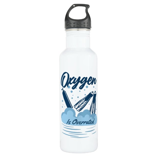 Oxygen is Overrated - For Swimmers 710 Ml Water Bottle (Front)