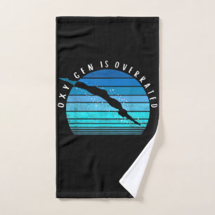 Oxygen Is Overrated Swimmer Gifts Swim Team Coach Hand Towel