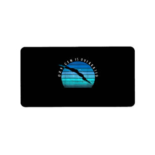 Oxygen Is Overrated Swimmer Gifts Swim Team Coach Label