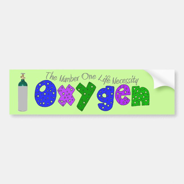 "Oxygen" Respiratory Therapist T-Shirts & Gifts Bumper Sticker (Front)