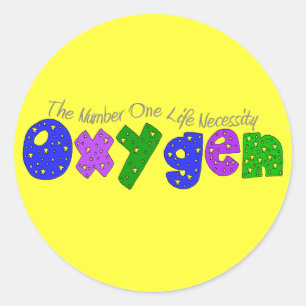 "Oxygen" Respiratory Therapist T-Shirts & Gifts Classic Round Sticker