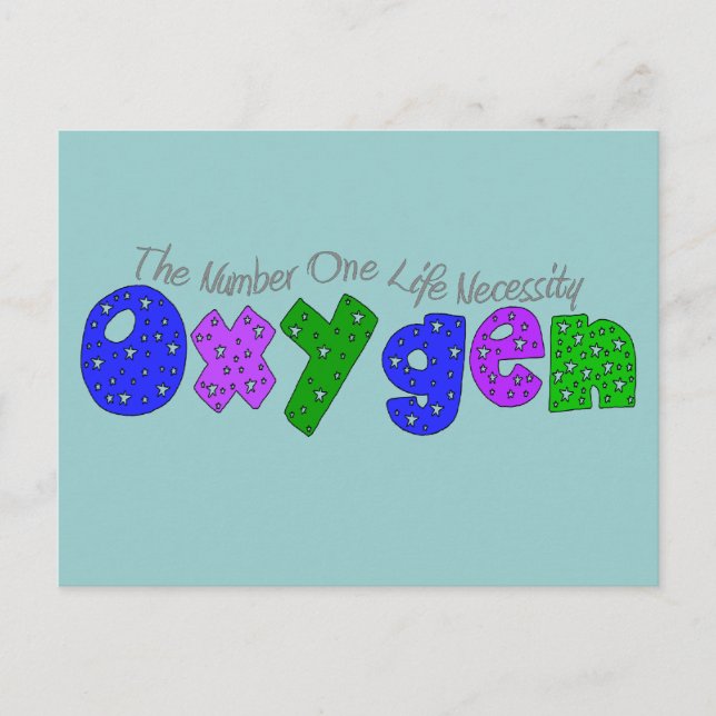 "Oxygen" Respiratory Therapist T-Shirts & Gifts Postcard (Front)
