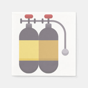 Oxygen tank - scuba tank napkin