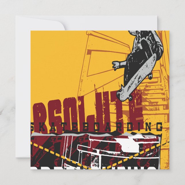 Oxygentees Skateboard Invitation (Front)