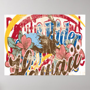 Oxygentees Vintage Surf Rider Poster