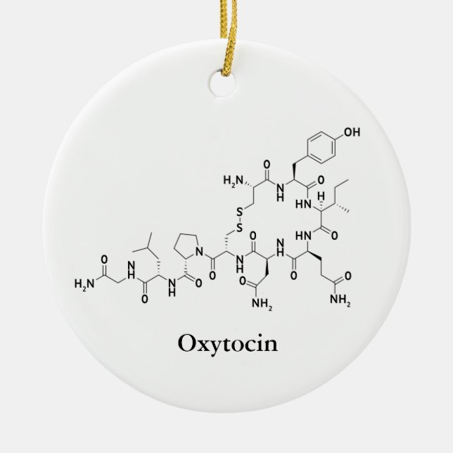 Oxytocin Love Molecule Chemistry Science Ceramic Tree Decoration (Front)