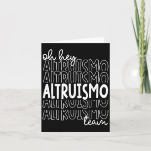 Oy Hey Altruismo Team House Of Givers Rca School S Card