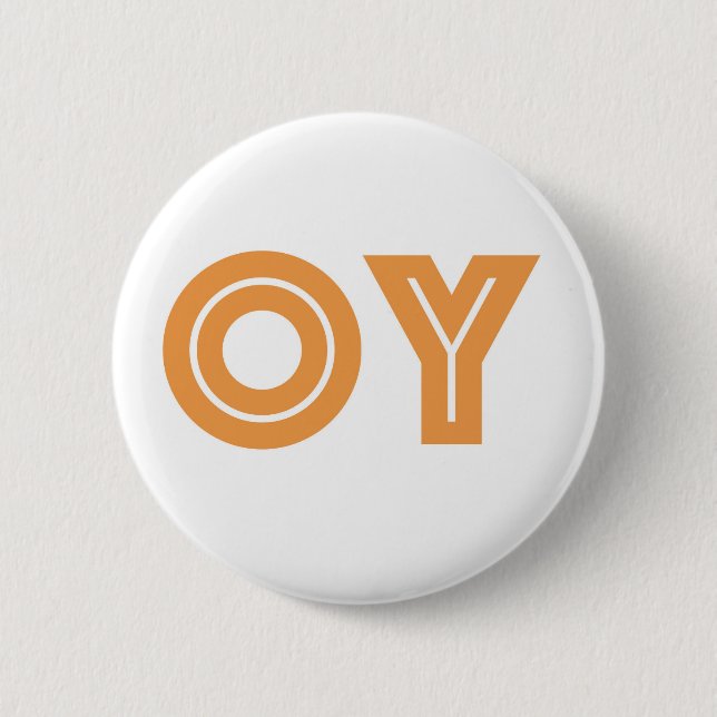 OY-Kvetcher's Button-Jewish Gift 6 Cm Round Badge (Front)