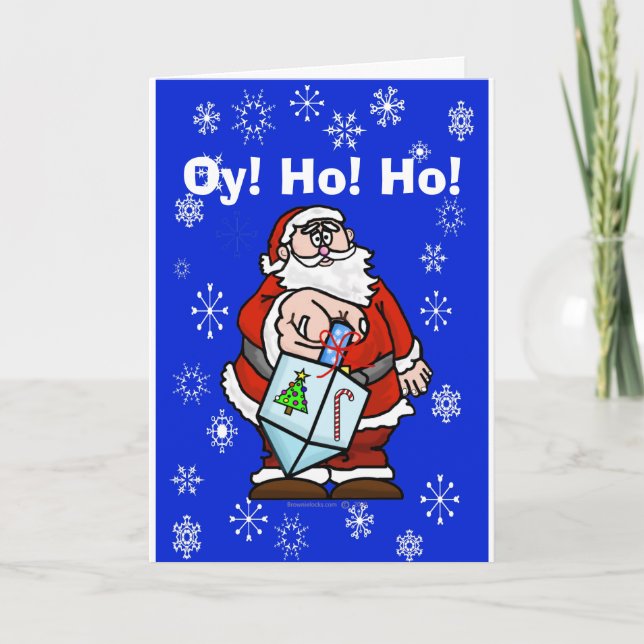 Oy Oy Oy Chrismukkah Greeting Card (Front)