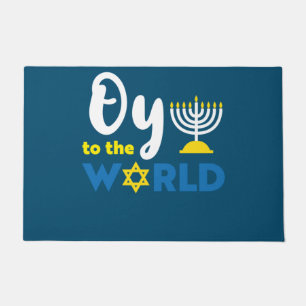 Oy To The World, Funny Happy Hanukkah Doormat