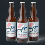 OY to the World! Funny Pandemic Holiday Cheer<br><div class="desc">These funny beer bottle labels are designed specially for the pandemic holiday season. The cute design features the planet earth wearing a face mask and Santa hat with the caption OY to the world, and a not reading: Sending holiday cheer despite the year. Appropriate for Christmas or Hanukkah. Great for...</div>