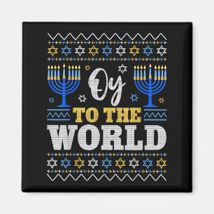 Oy To The World Hanukkah Humor For Families And Fr Magnet
