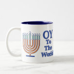 Oy-To-The-World Two-Tone Coffee Mug<br><div class="desc">OY to the World - Happy Hanukkah</div>