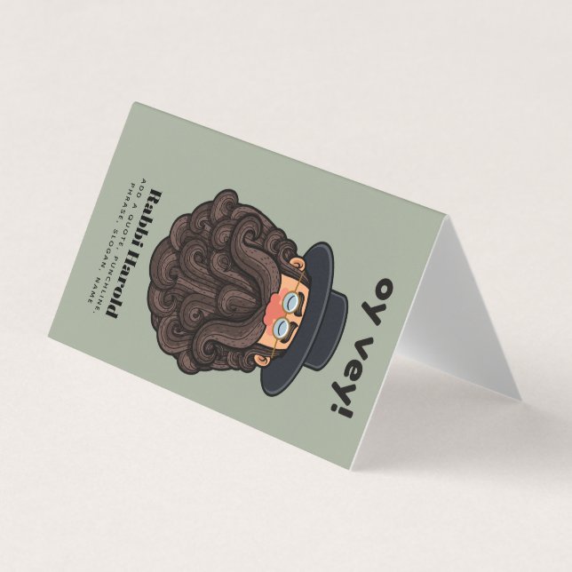 OY VEY! Funny RABBI Peronalized Business Card (Front)