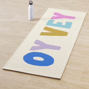 Oy Vey Funny Yiddish Expression Cute Colourful Yoga Mat