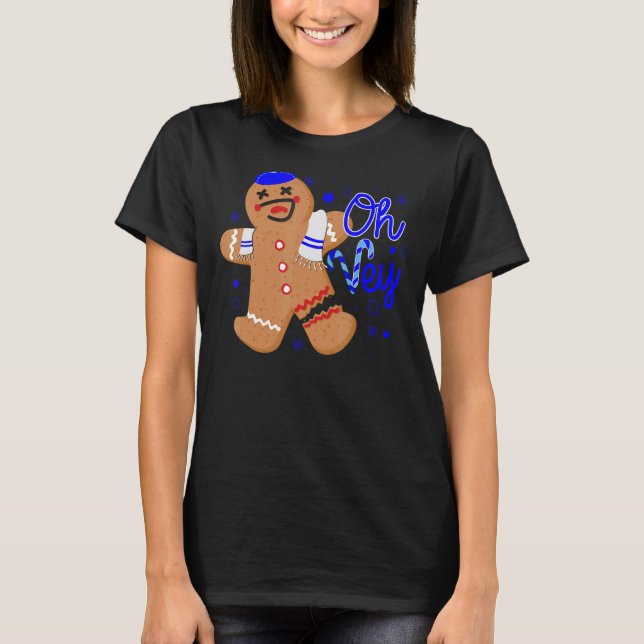 Oy Vey Happy Hanukkah Bake Baking Squad Crew Chanu T-Shirt (Front)