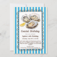 Oyster Birthday Party | Elegant Coastal Invitatio