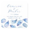 Oyster Blue Watercolor Wedding Favour