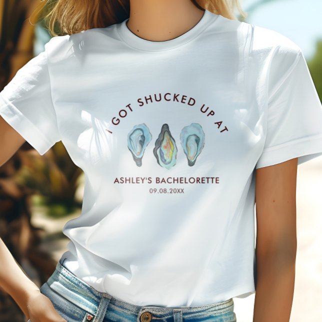 Oyster Coastal Seaside Beach Bachelorette Party T-Shirt (Creator Uploaded)