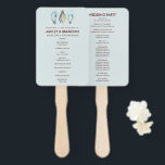 Oyster Coastal Seaside Wedding Program Hand Fan<br><div class="desc">This elegant wedding program hand fan features your ceremony order on the front and a personalized wedding party listing on the back, including the officiant, parents, and bridal party names. Perfect for formal, coastal, and classic weddings, this program can be customized with your names, date, fonts, and colors to match...</div>