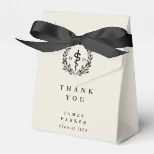 Oyster/Cream MD Doctor+Asclepius Graduation Favour Box
