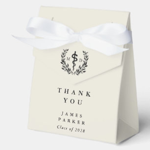Oyster/Cream MD Doctor+Asclepius Graduation Favour Box