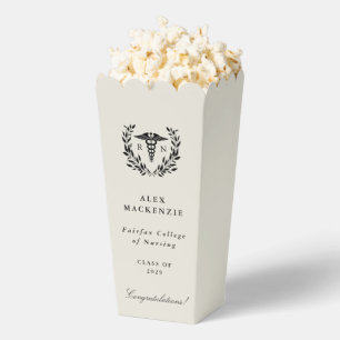 Oyster/Cream Registered Nurse+Caduceus Graduation Favour Box