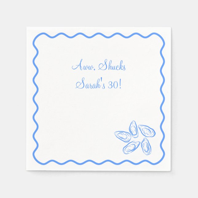 Oyster Funny Birthday  Napkin (Front)