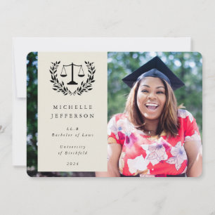 Oyster Law Scales + Laurel Wreath Graduation Photo Announcement