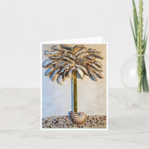 Oyster Palm Grows out a Nautilus Shell  Card