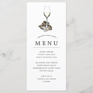 Oyster Pearl Party Grey Theme Menu