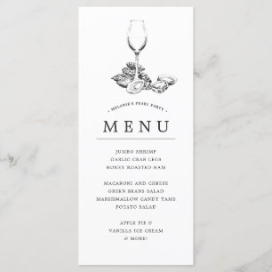 Oyster Pearl Party Grey Theme Menu