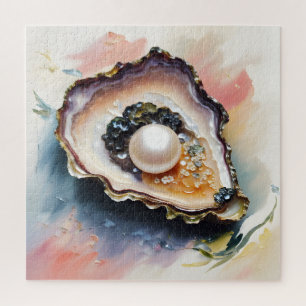Oyster Pearl Shellfish Art Jigsaw Puzzle