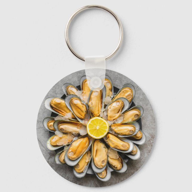 Oyster Platter Key Ring (Front)