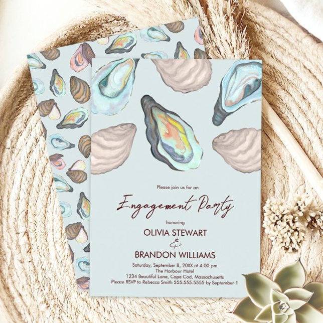 Oyster Roast Coastal Wedding Engagement Party Invitation (Creator Uploaded)