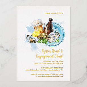 Oyster Roast Engagement Toast Seafood Party Gold