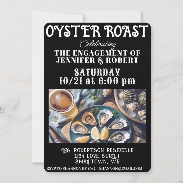 Oyster Roast Invitation (Front)