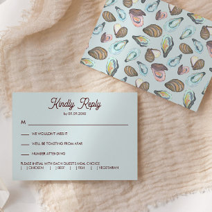 Oyster Roast Wedding Invitation, RSVP Card