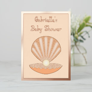 Oyster shell and Pearl Gender Neutral Baby Shower