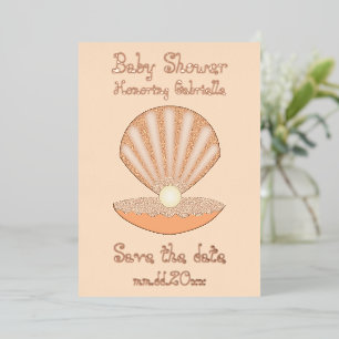 Oyster shell and Pearl Gender Neutral Baby Shower
