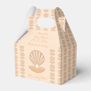 Oyster shell and Pearl Gender Neutral Baby Shower Favour Box
