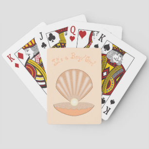 Oyster shell and Pearl Gender Neutral Custom Playing Cards