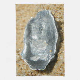 Oyster Shell in The Sand Tea Towel